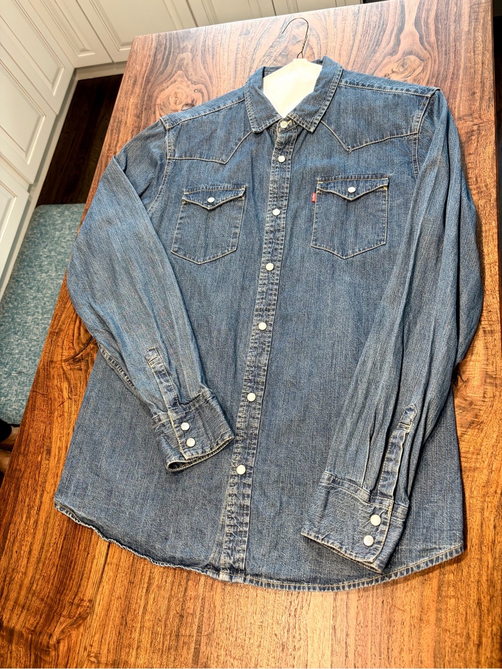 Levi's Men's Denim Button-Down Shirt - Indigo Blue